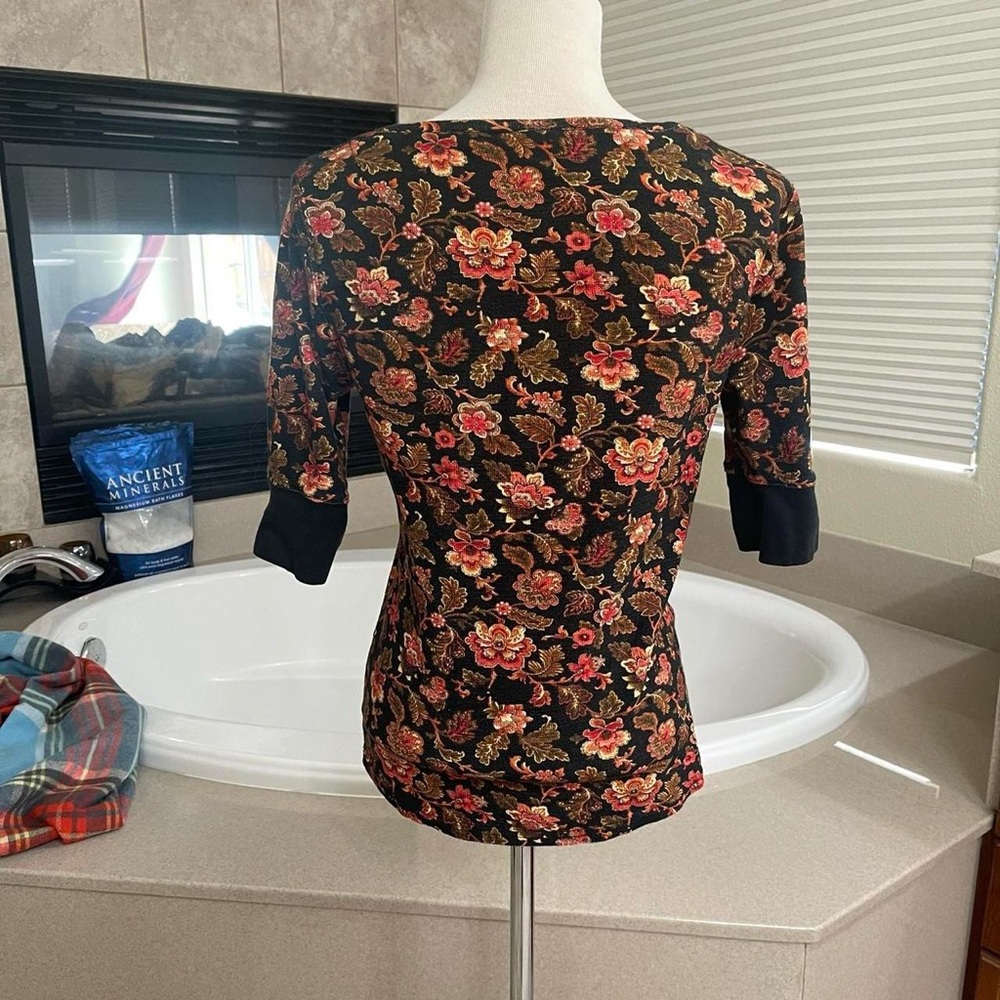 Sundance  Floral Embroidered Serafina‎ Blouse Top  Xs EUC - Picture 7 of 8